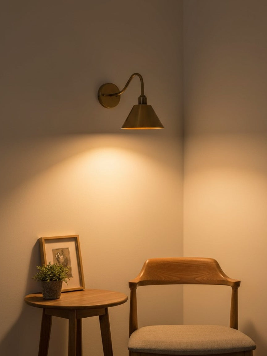 Modern Industrial Tapered Sconce — Clean Metal Wall Light