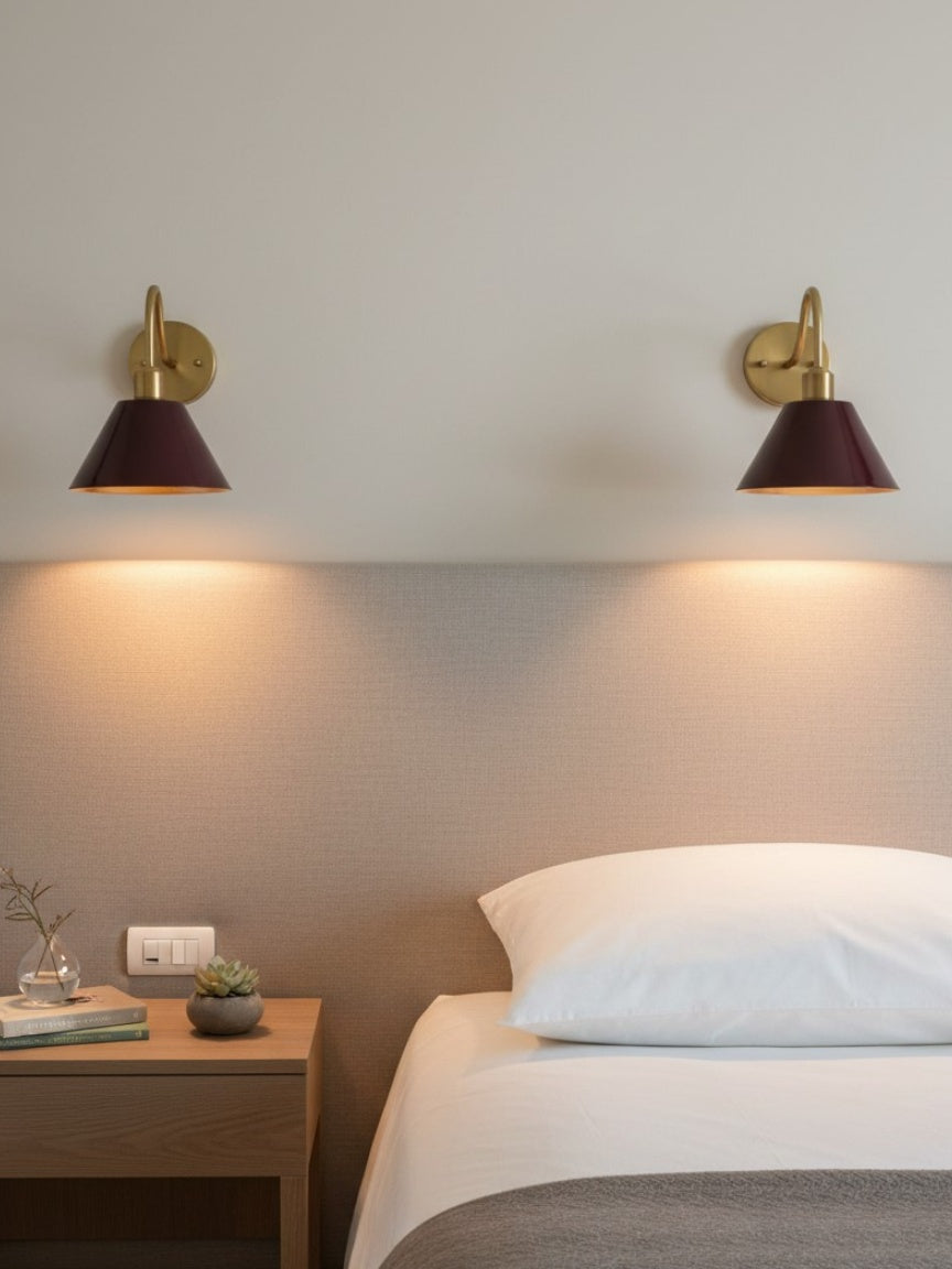 Modern Industrial Tapered Sconce — Clean Metal Wall Light
