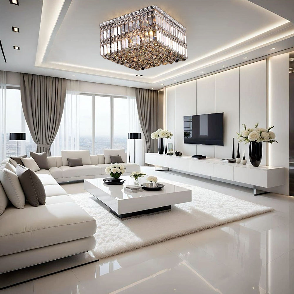 Jade Crystal Ceiling Chandelier