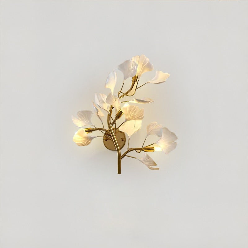 Marisol Jasmine Leaf -seinävalaisin — säädettävä 3000 K/6000 K, neljä LED-valoa - Desfino