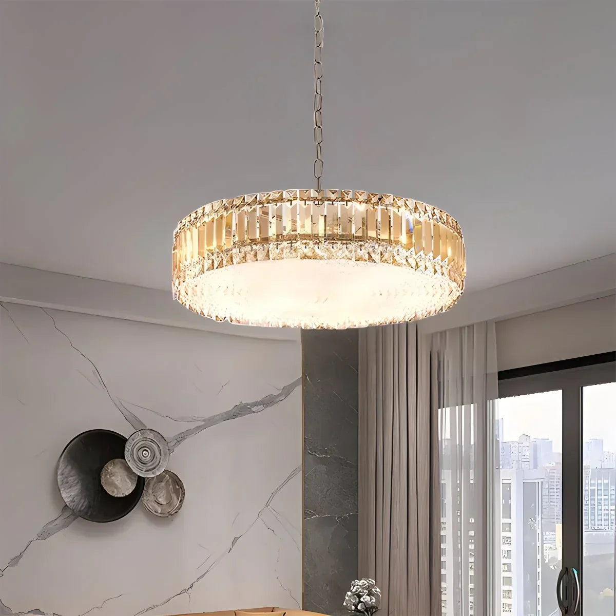 K9 Crystal Pendant Light for Dining Room | Desfino