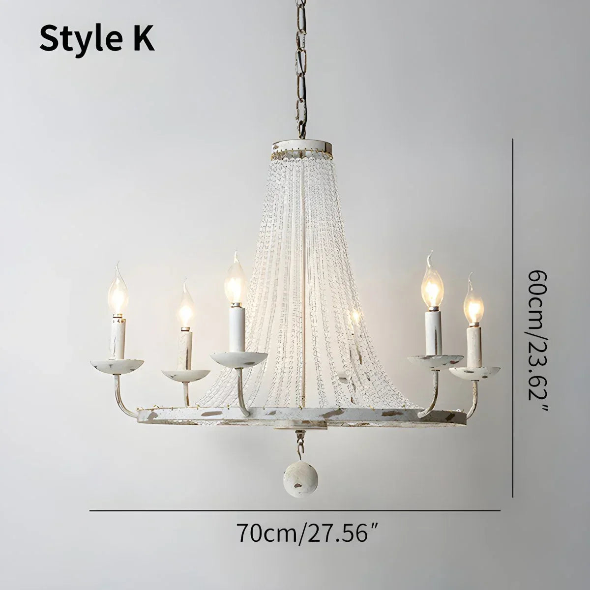 Retro Wooden Bead Chandelier for Dining Room | Desfino