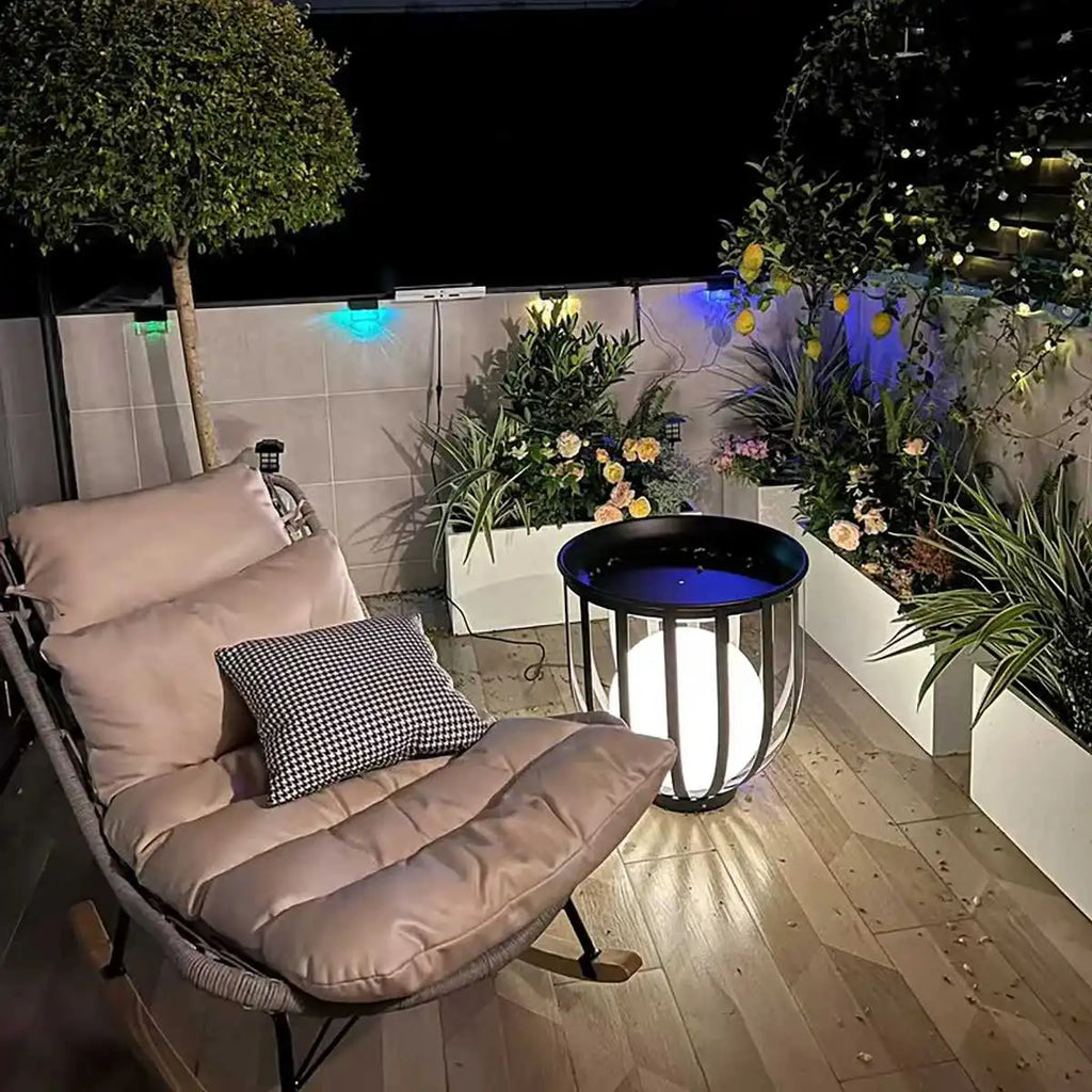 Solar Flower Stand Outdoor Floor Lamp | Desfino