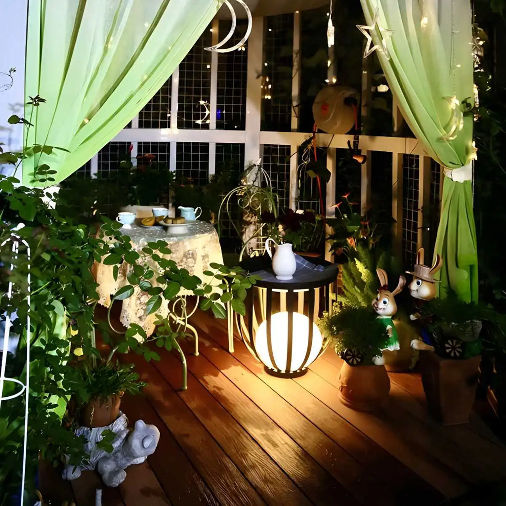Solar Flower Stand Outdoor Floor Lamp | Desfino