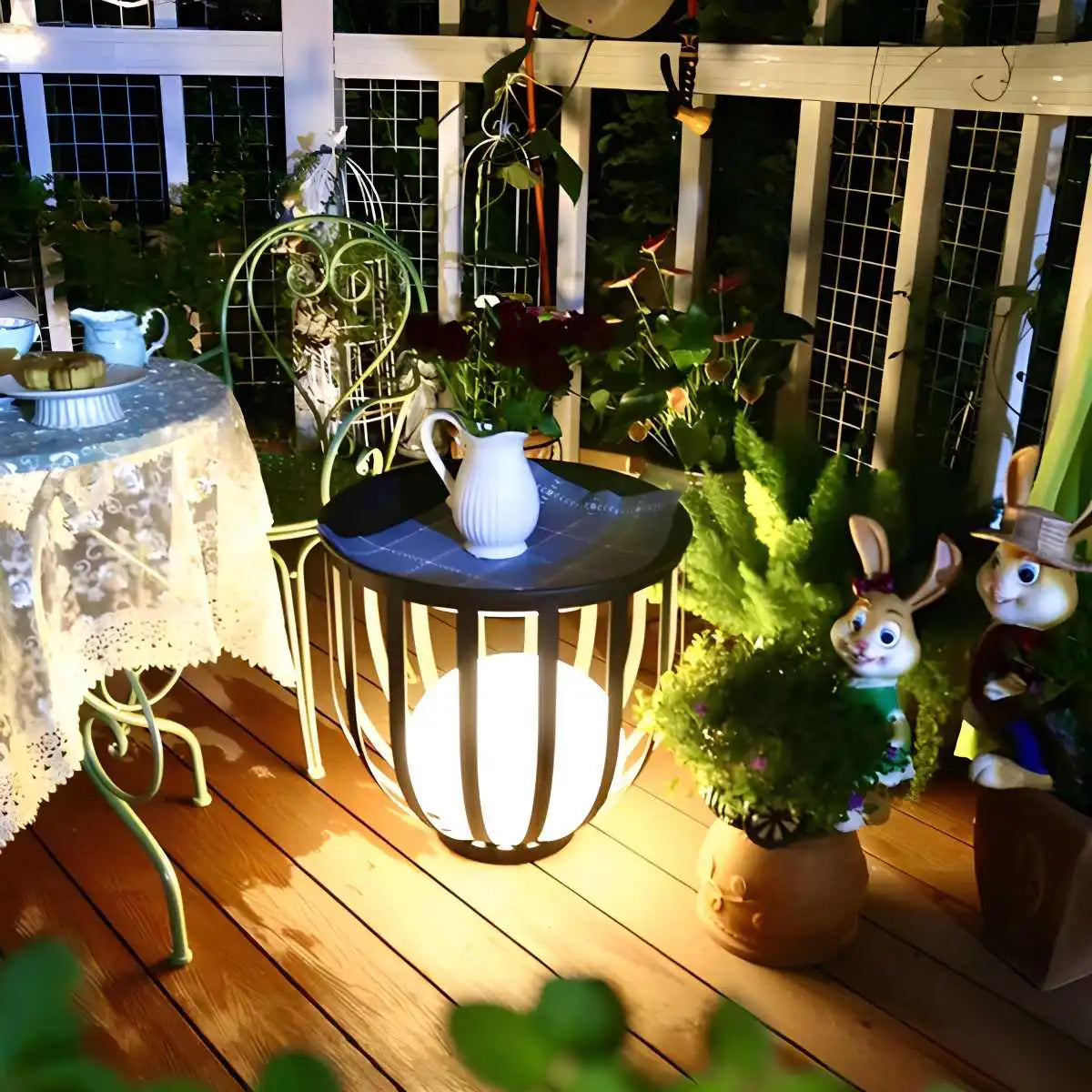 Solar Flower Stand Outdoor Floor Lamp | Desfino
