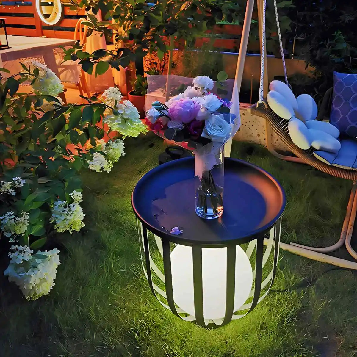 Solar Flower Stand Outdoor Floor Lamp | Desfino