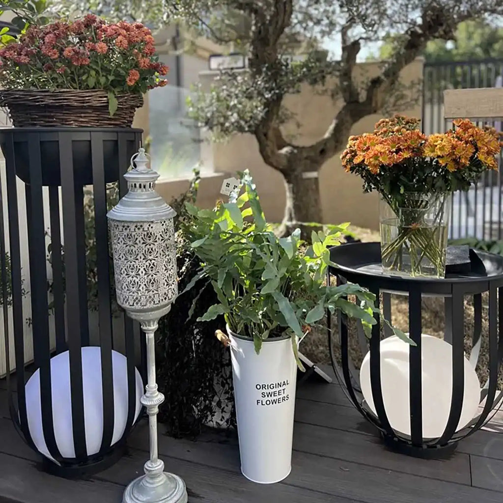 Solar Flower Stand Outdoor Floor Lamp | Desfino