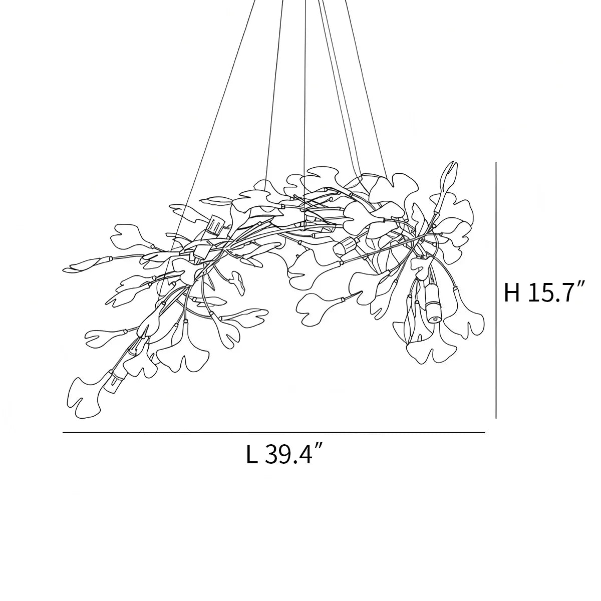 Ginkgo Chandelier D for Dining Room | Desfino