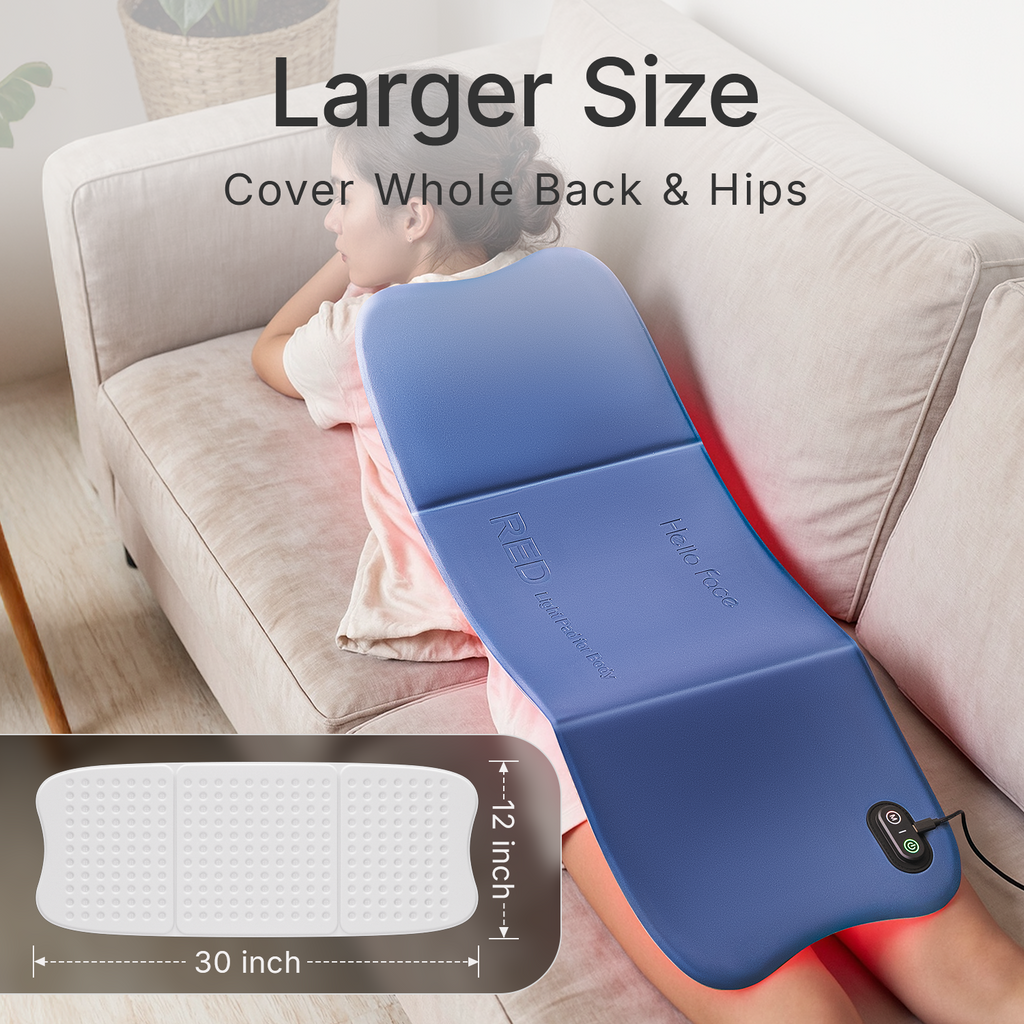 Großes Rotlichttherapie-Pad – 792 LEDs, 36W, Linderung für Rücken & Taille - Desfino