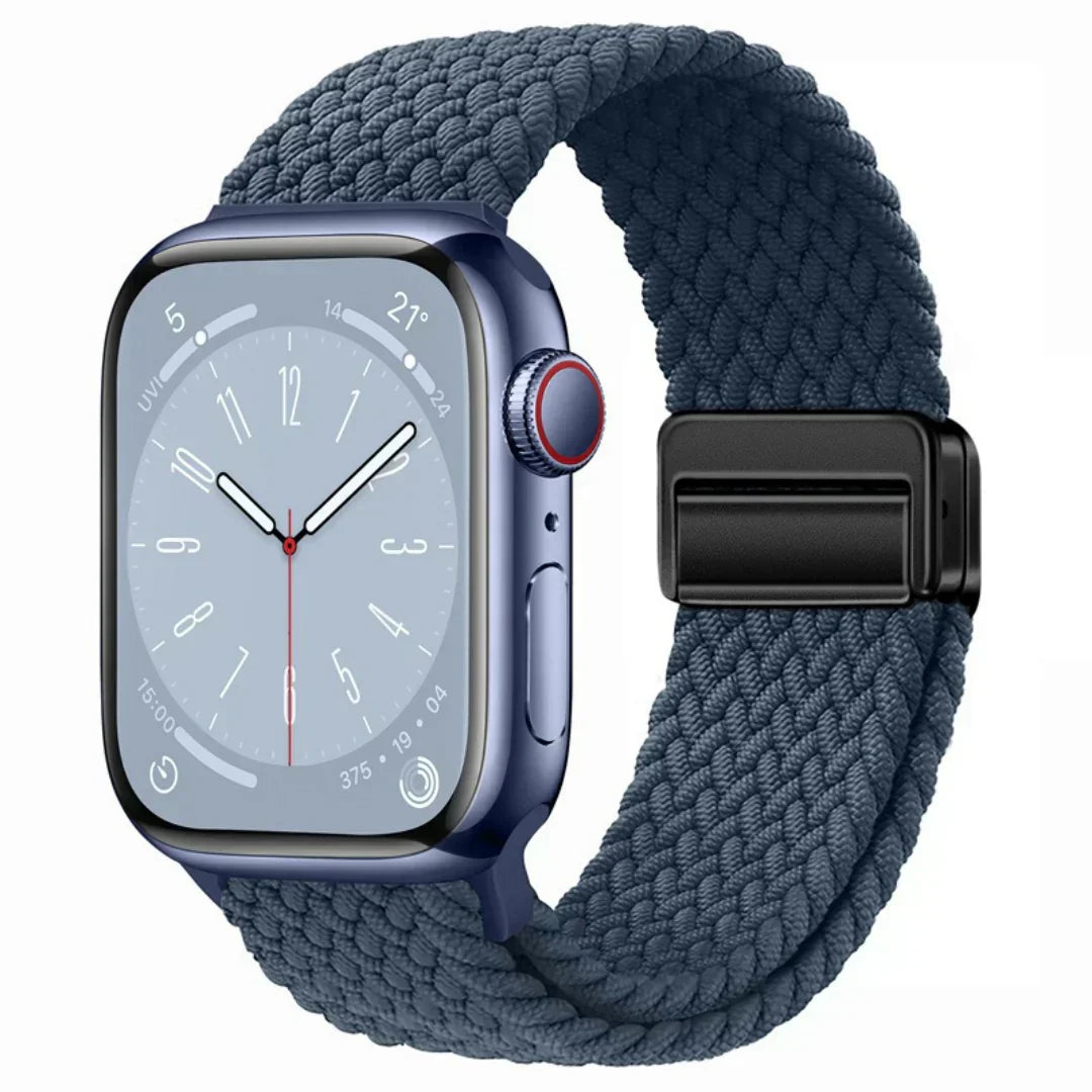 Velora Apple Watch Nylon Magnetic Strap — Adjustable 140–230mm Fit - Desfino