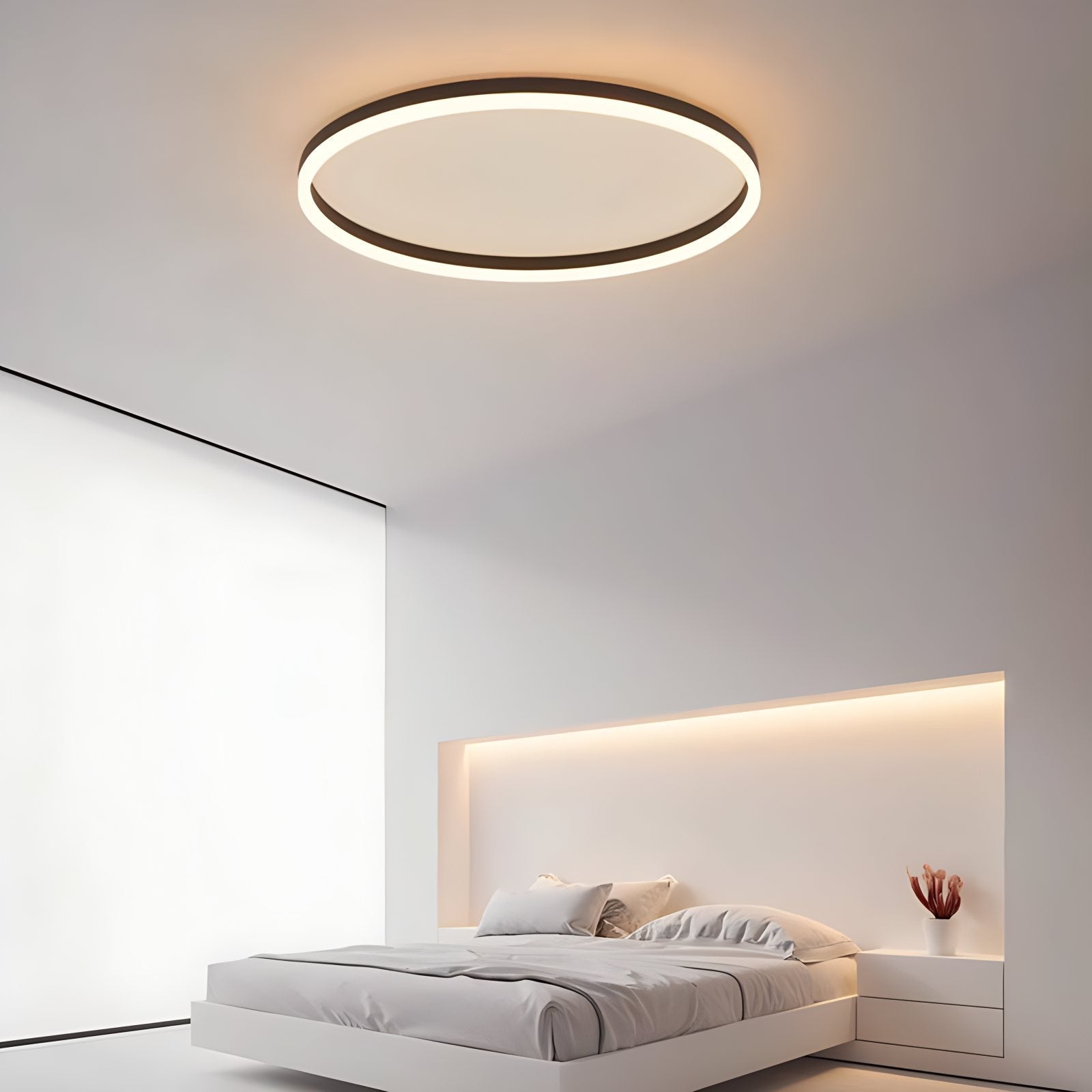Nordic Circular LED Ceiling Lamp for Bedroom | Desfino