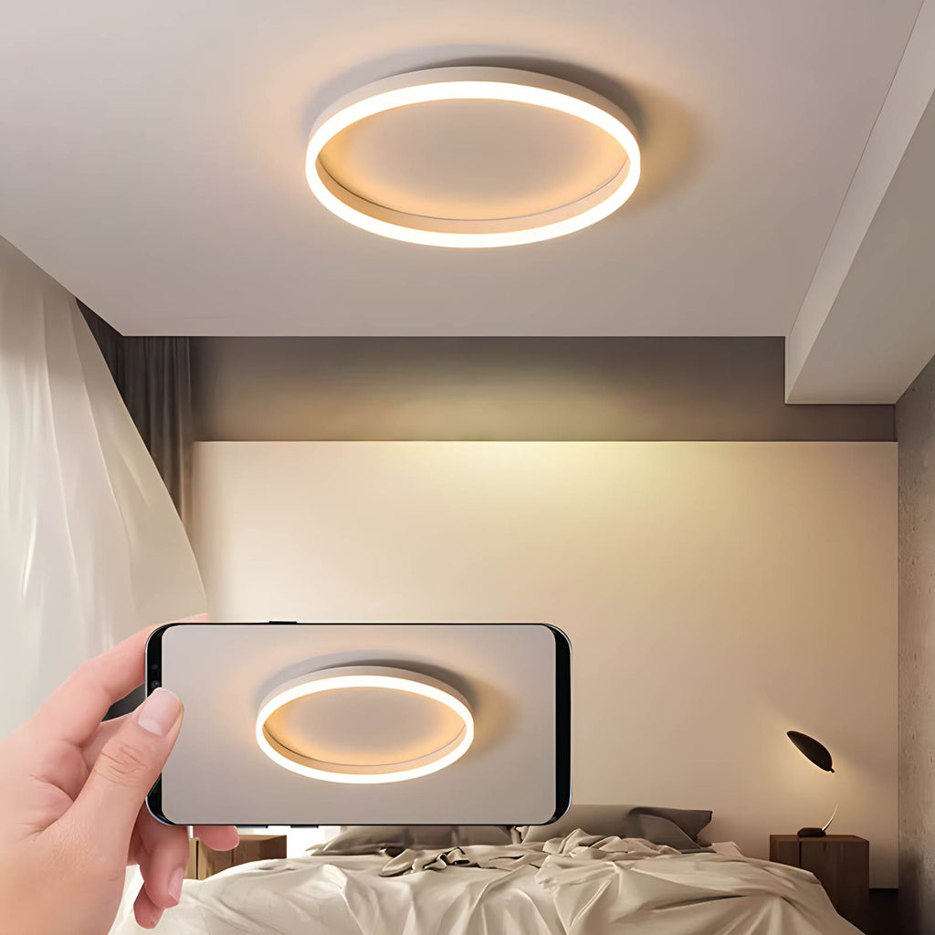 Nordic Circular LED Ceiling Lamp for Bedroom | Desfino