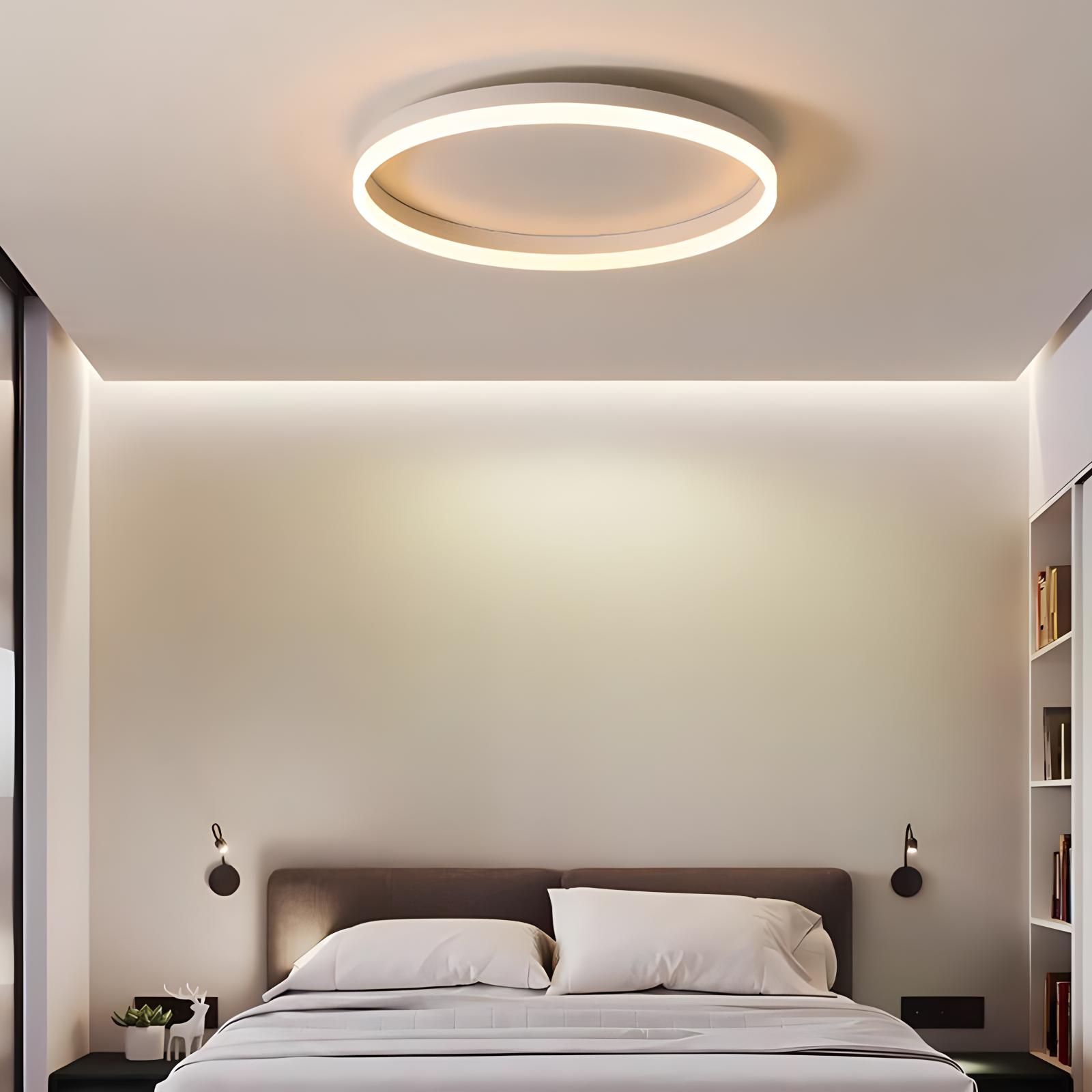 Nordic Circular LED Ceiling Lamp for Bedroom | Desfino