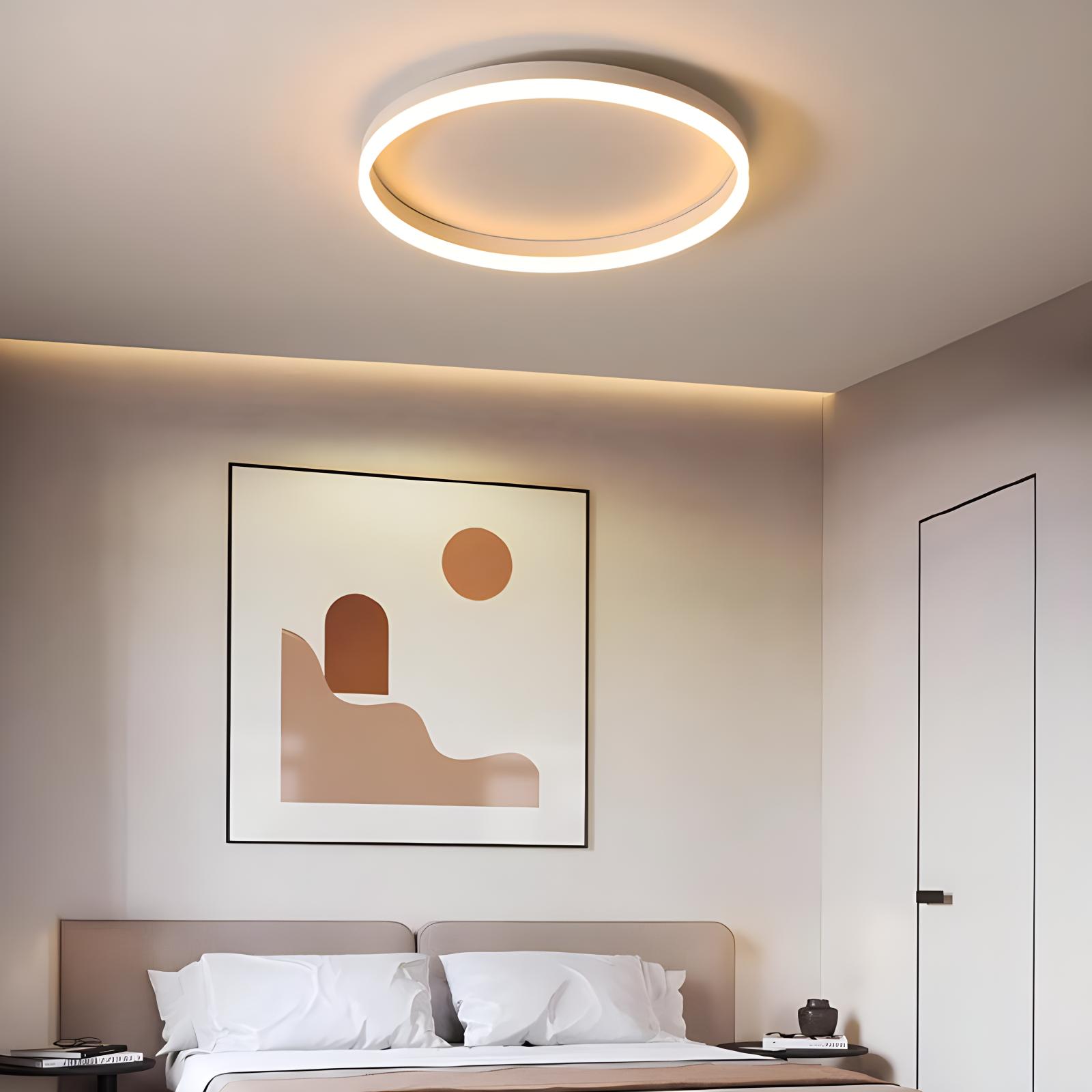 Nordic Circular LED Ceiling Lamp for Bedroom | Desfino