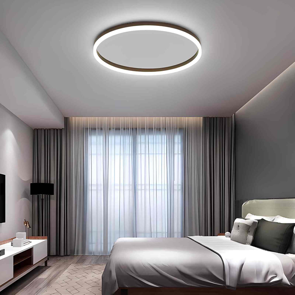 Nordic Circular LED Ceiling Lamp for Bedroom | Desfino