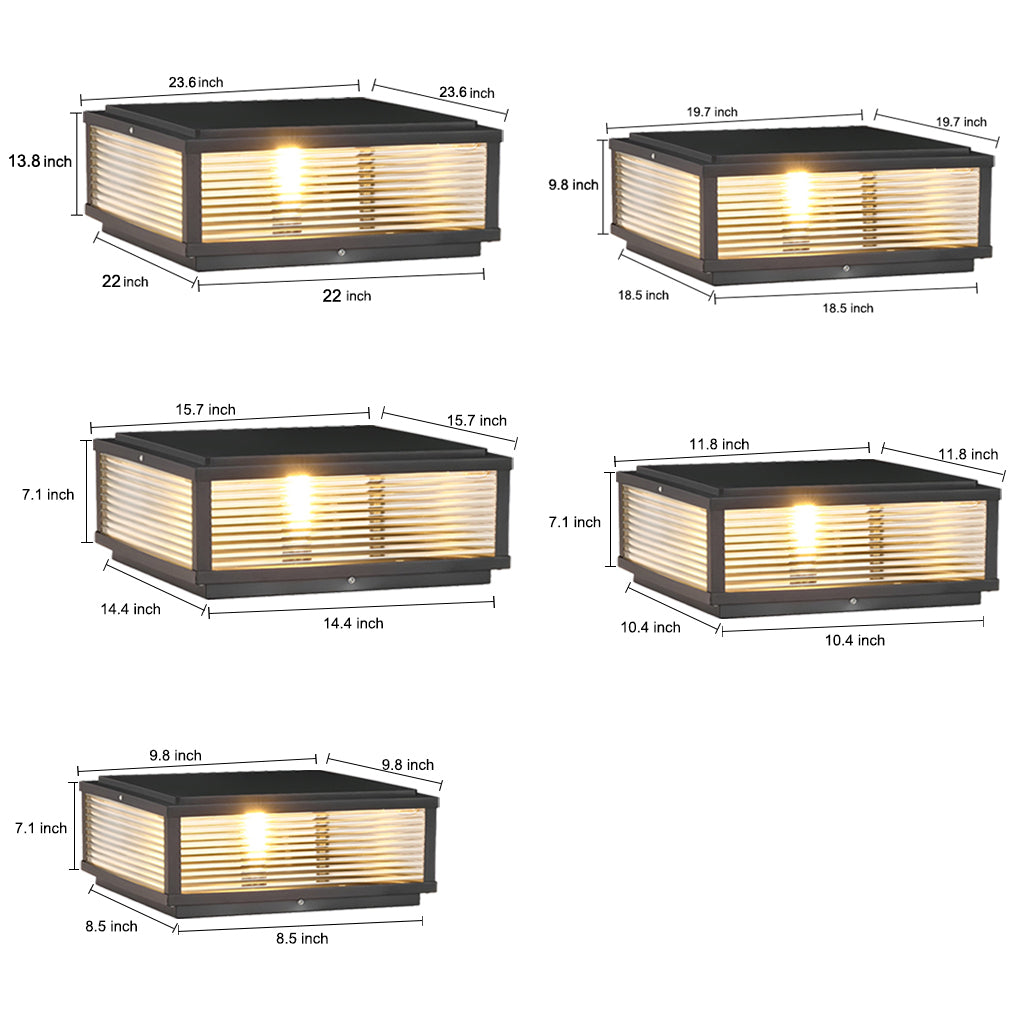 Czarna wodoodporna lampa LED do montażu na pomostach — 12W, 3-stopniowe ściemnianie - Desfino