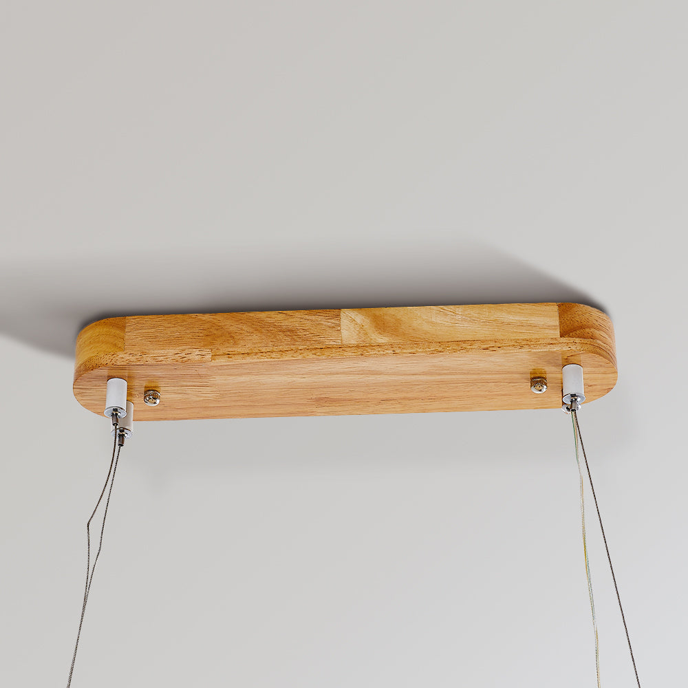 LumaWood LED-pendellampe — moderne metall og tre - Desfino