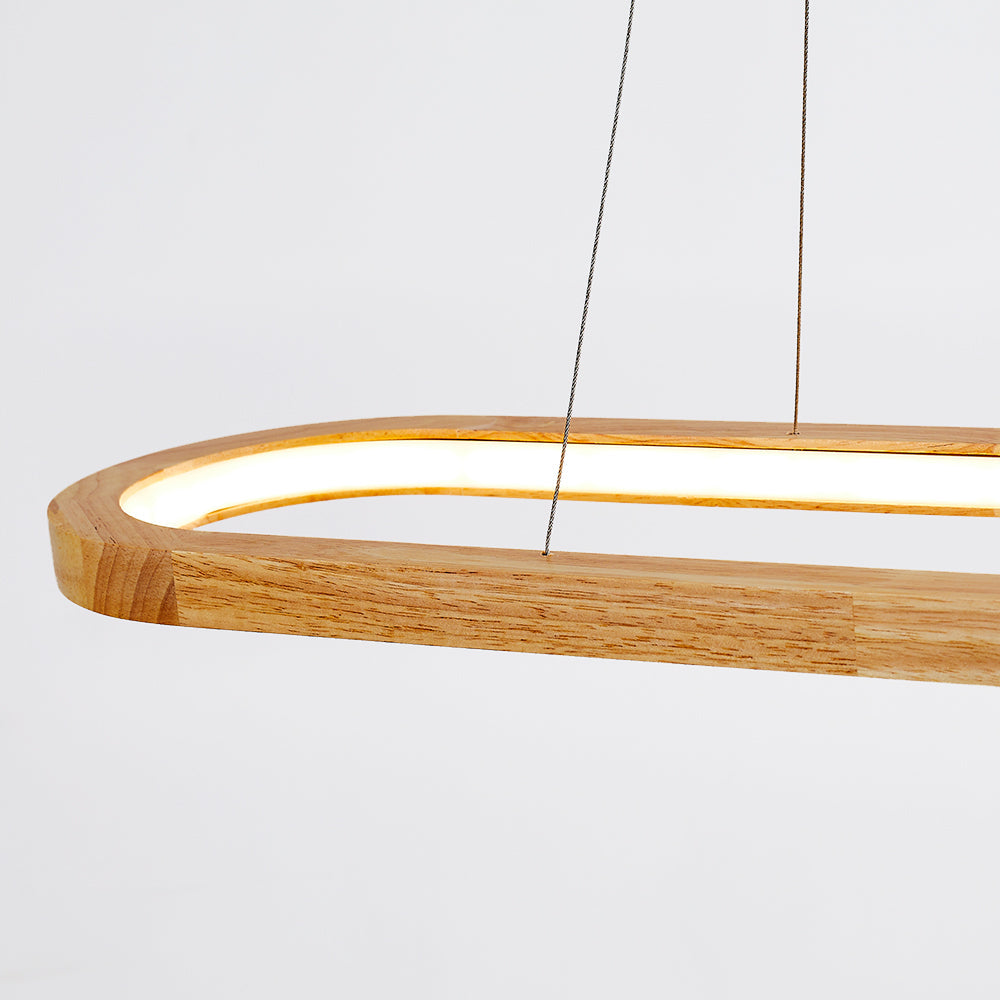 LumaWood LED-pendellampe — moderne metall og tre - Desfino