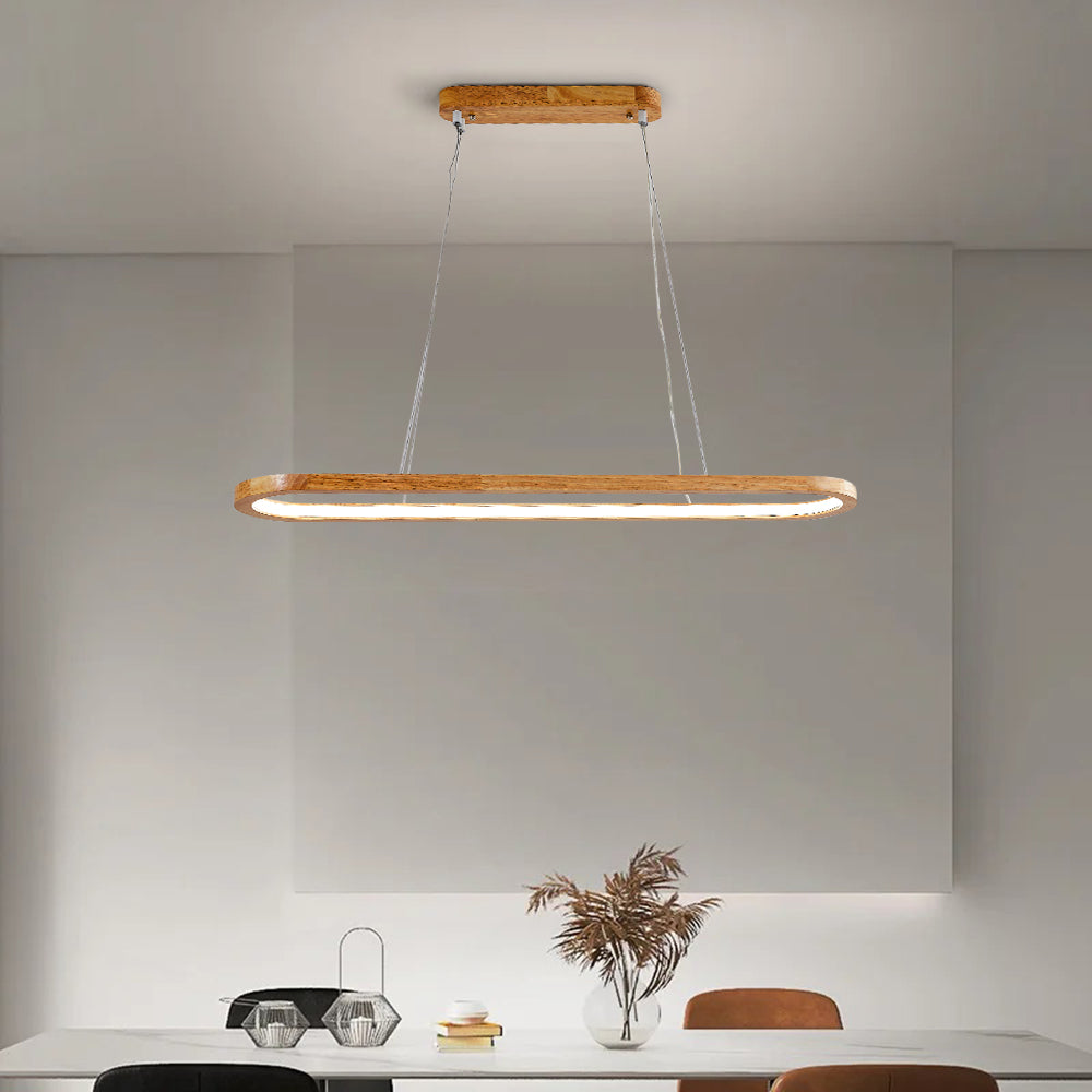 LumaWood Wisząca lampa LED — nowoczesne połączenie metalu i drewna - Desfino