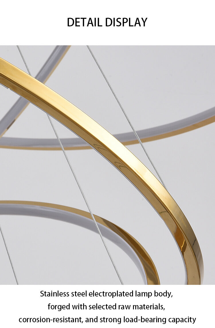 Large Tiered Ring Foyer Chandelier | Desfino