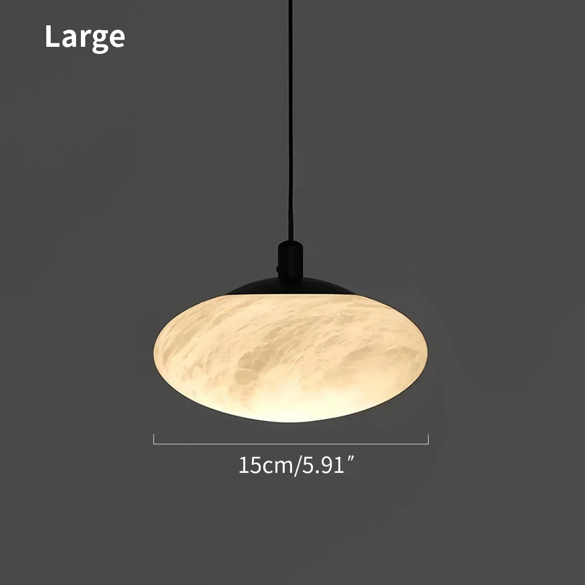 Moderne ovale Pendelleuchte aus spanischem Alabaster für das Schlafzimmer | Desfino