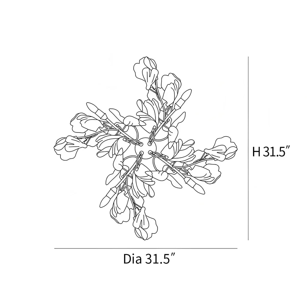 Ginkgo Flowers Wall Lamp for Living Room | Desfino