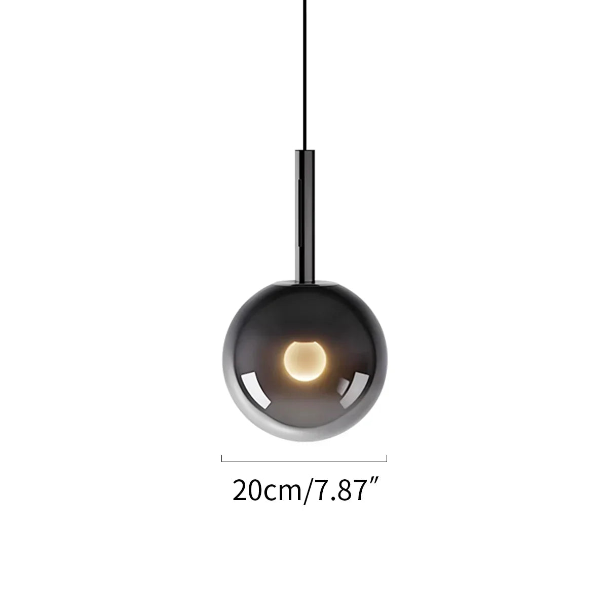 Adjustable Bedside Glass Pendant Light | Desfino