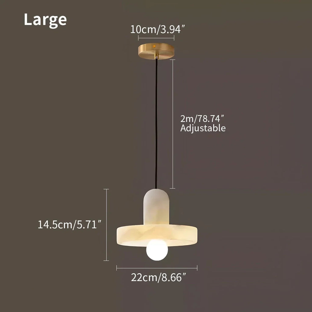 Natural Spanish Alabaster Pendant Light for Bedroom | Desfino