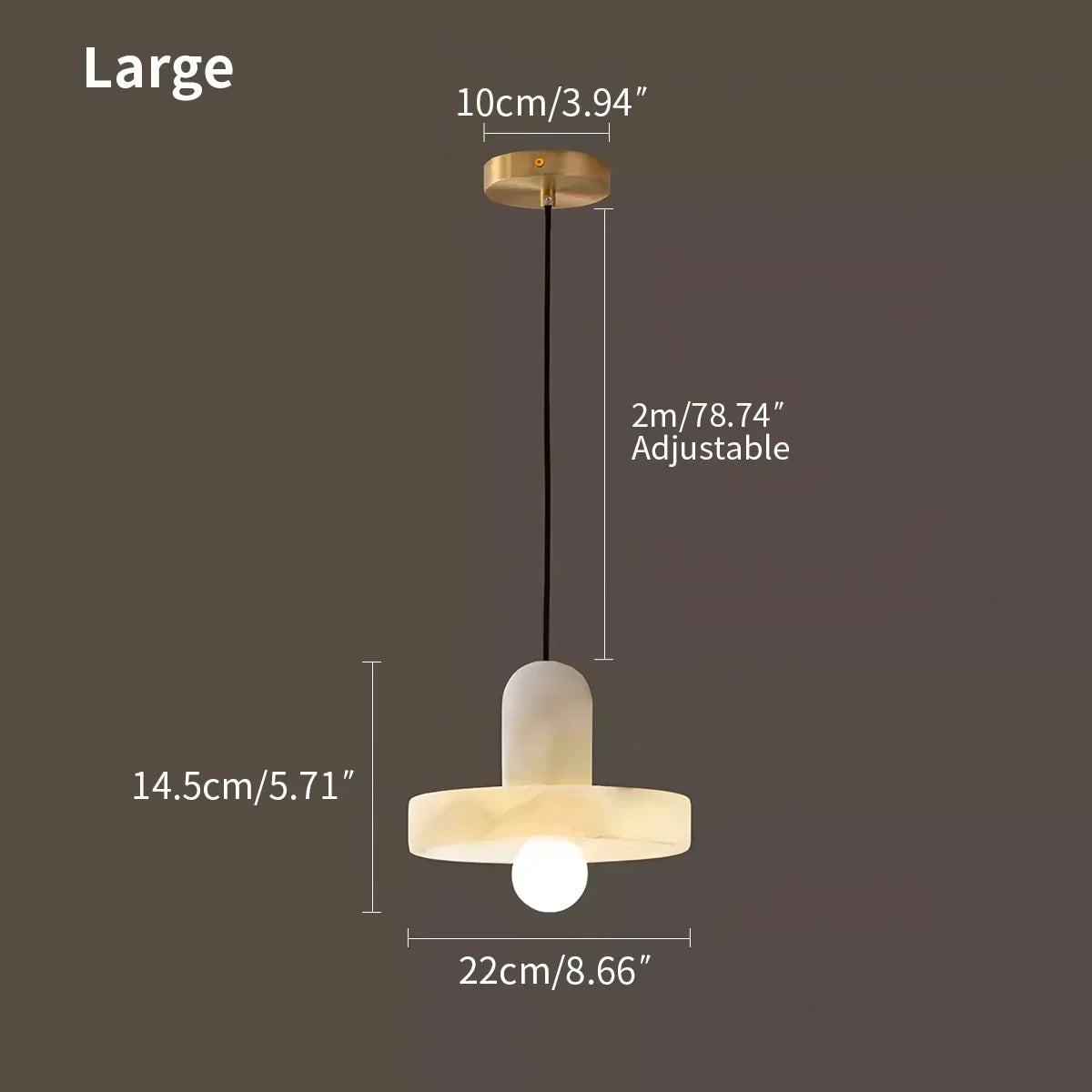 Natural Spanish Alabaster Pendant Light for Bedroom | Desfino