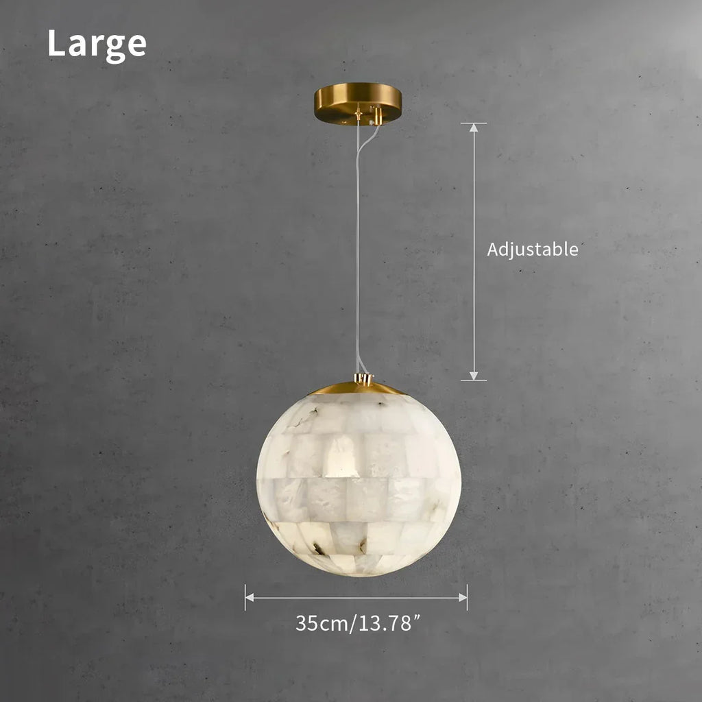 Modern Creative Spliced Ball Spanish Alabaster Pendant Light | Desfino