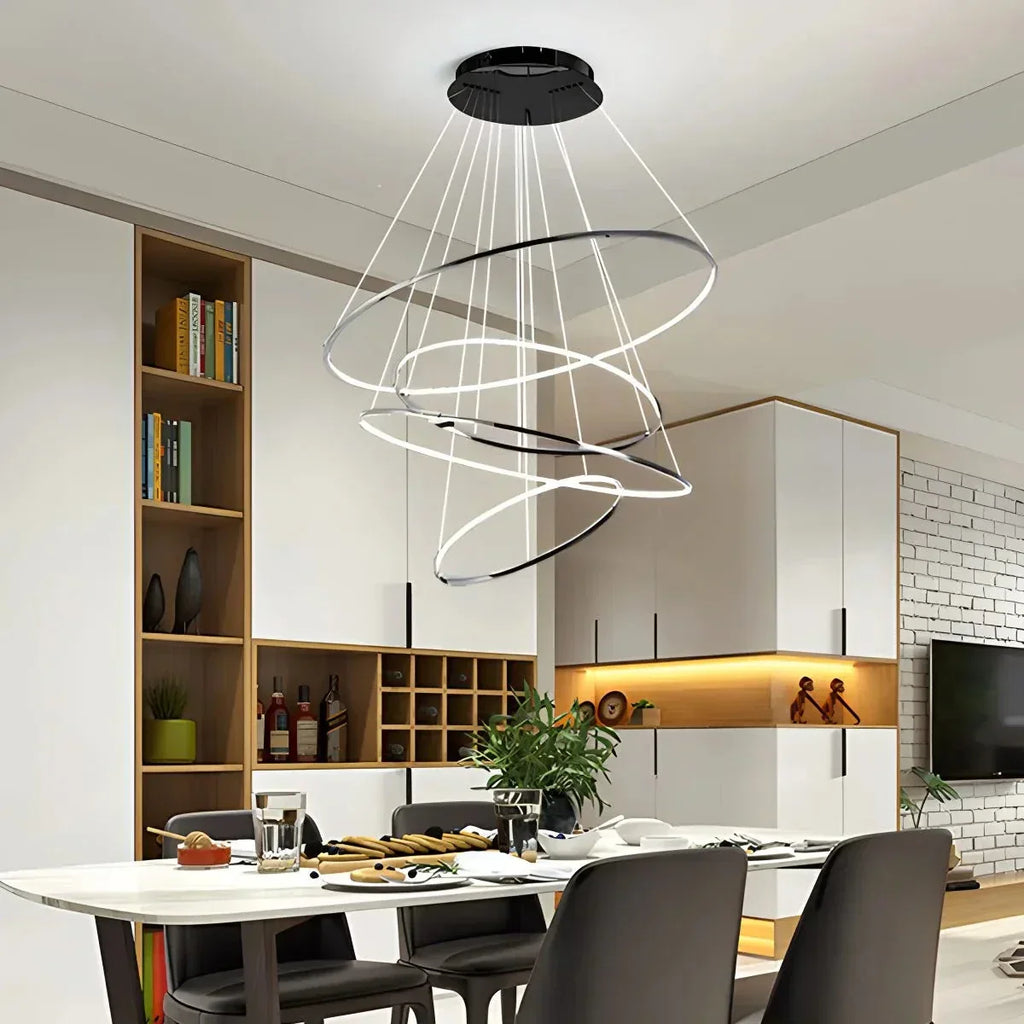 Large Tiered Ring Foyer Chandelier | Desfino