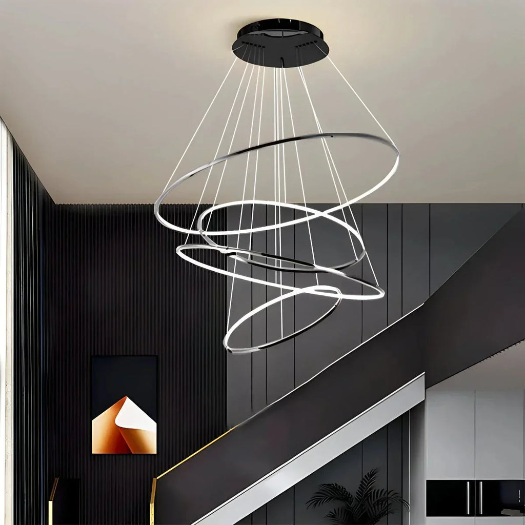 Large Tiered Ring Foyer Chandelier | Desfino