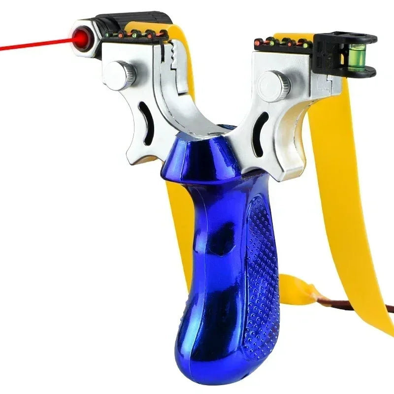 Fionda di precisione — Impugnatura ergonomica antiscivolo, mirino laser LED e livella - Desfino