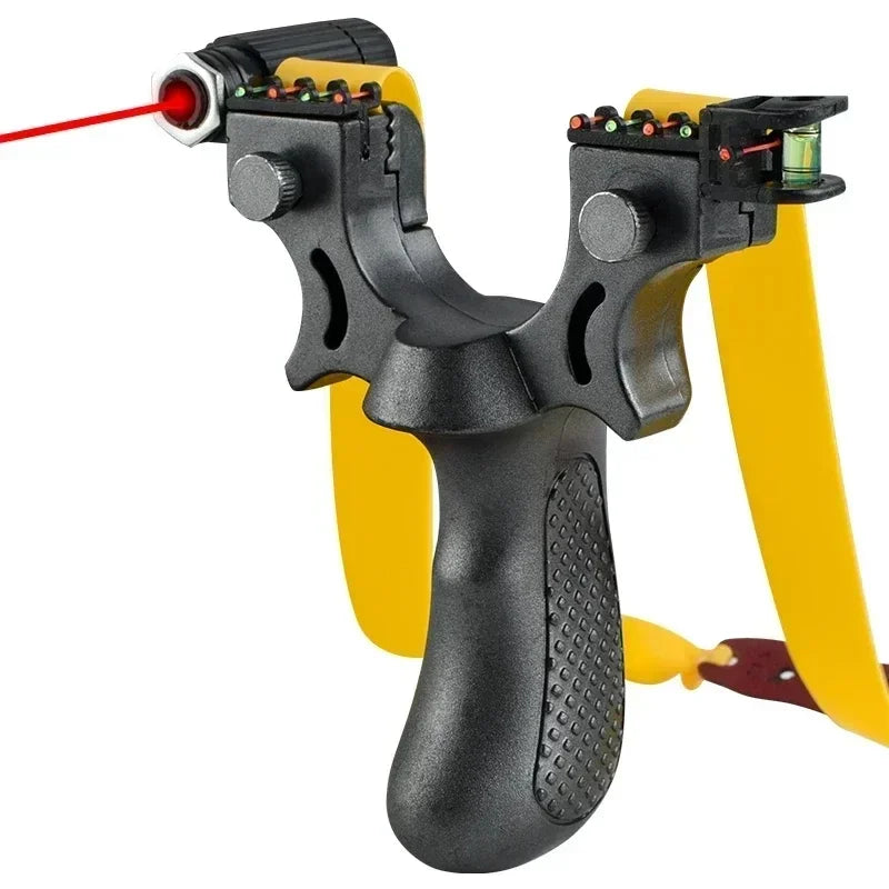 Fionda di precisione — Impugnatura ergonomica antiscivolo, mirino laser LED e livella - Desfino