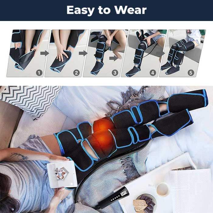 Ciranta 热敷腿部按摩器 — 360°加压，3档，6种模式 - Desfino