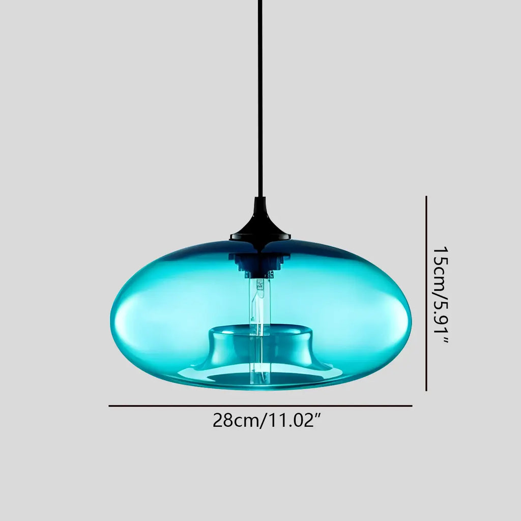 Bunte Glas-Hängeleuchte für den Essbereich | Desfino