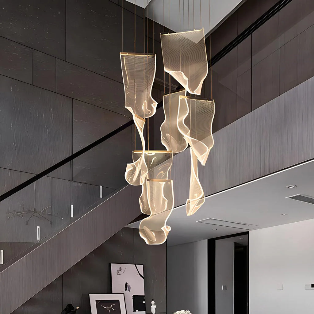 Large Luxury Art Chandelier for High Ceiling Living Room | Desfino
