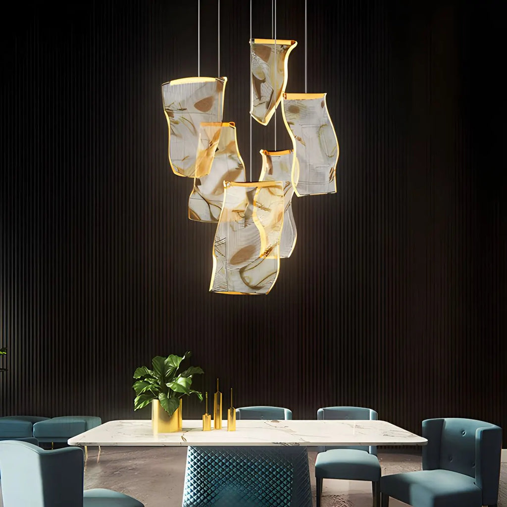 Large Luxury Art Chandelier for High Ceiling Living Room | Desfino