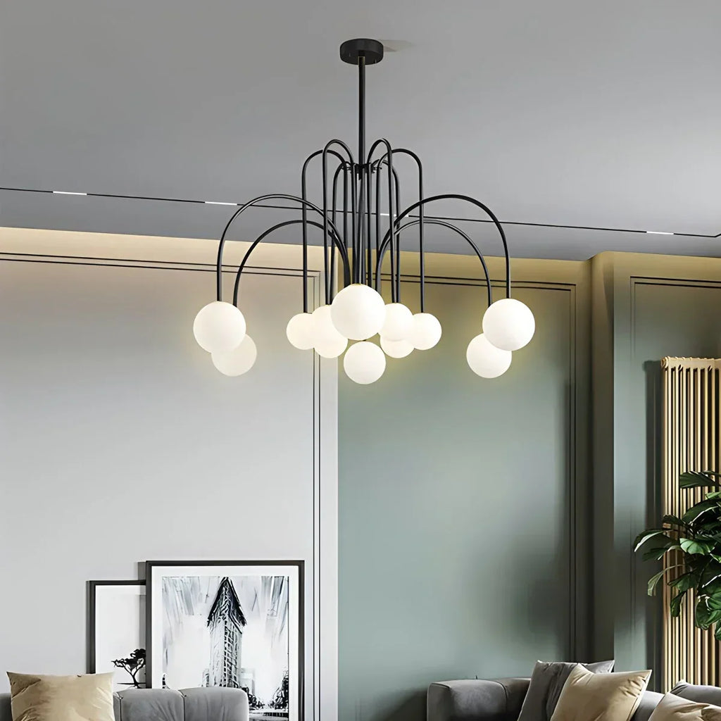 Avi Double Layer Glass Chandelier | Desfino
