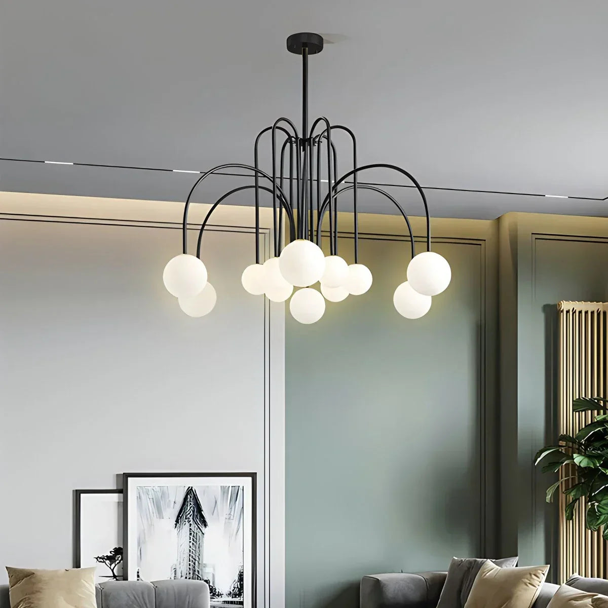 Avi Double Layer Glass Chandelier | Desfino