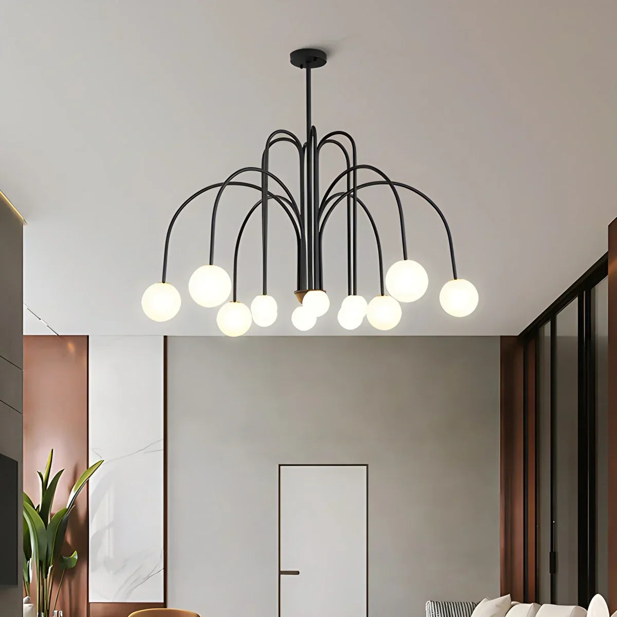Avi Double Layer Glass Chandelier | Desfino