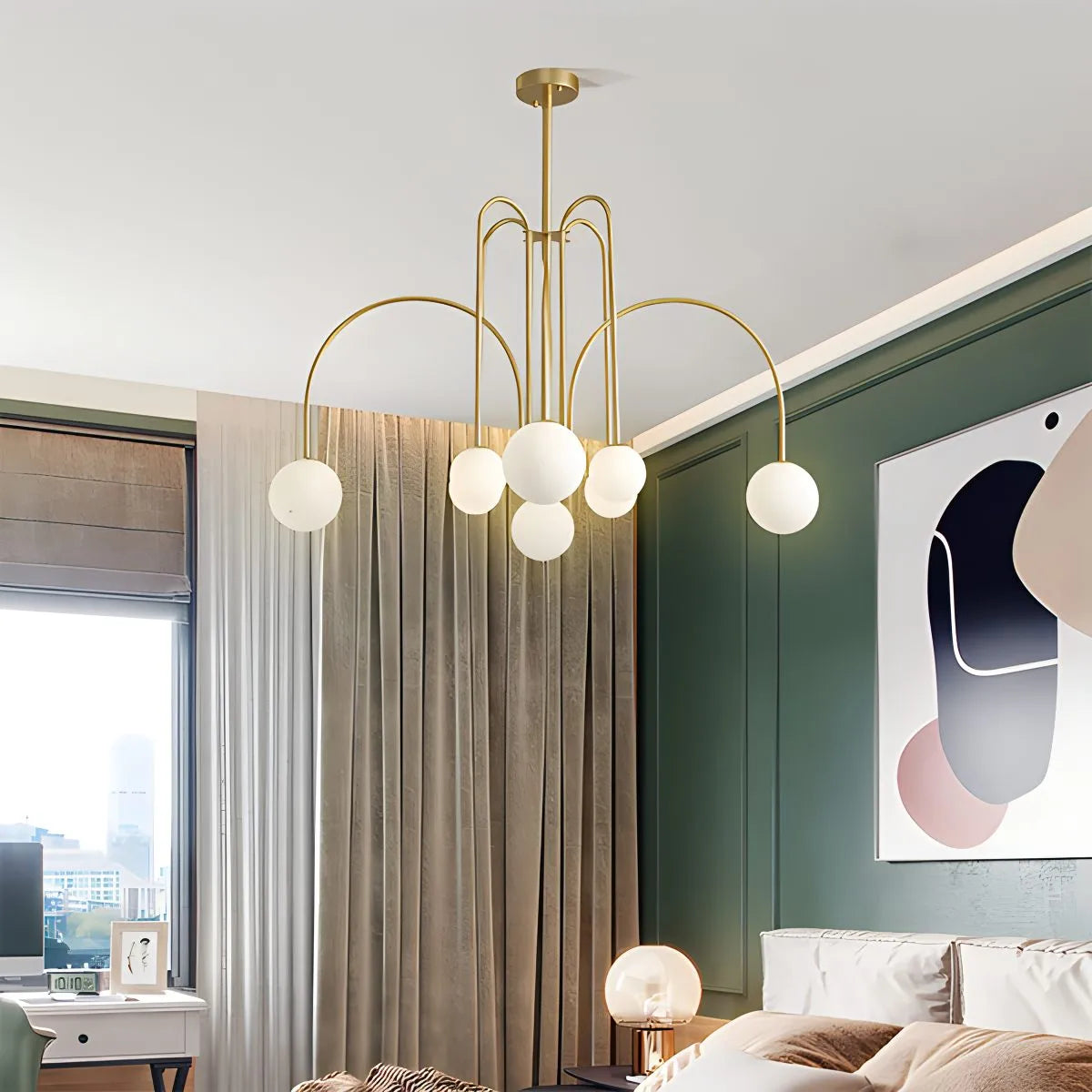 Avi Double Layer Glass Chandelier | Desfino