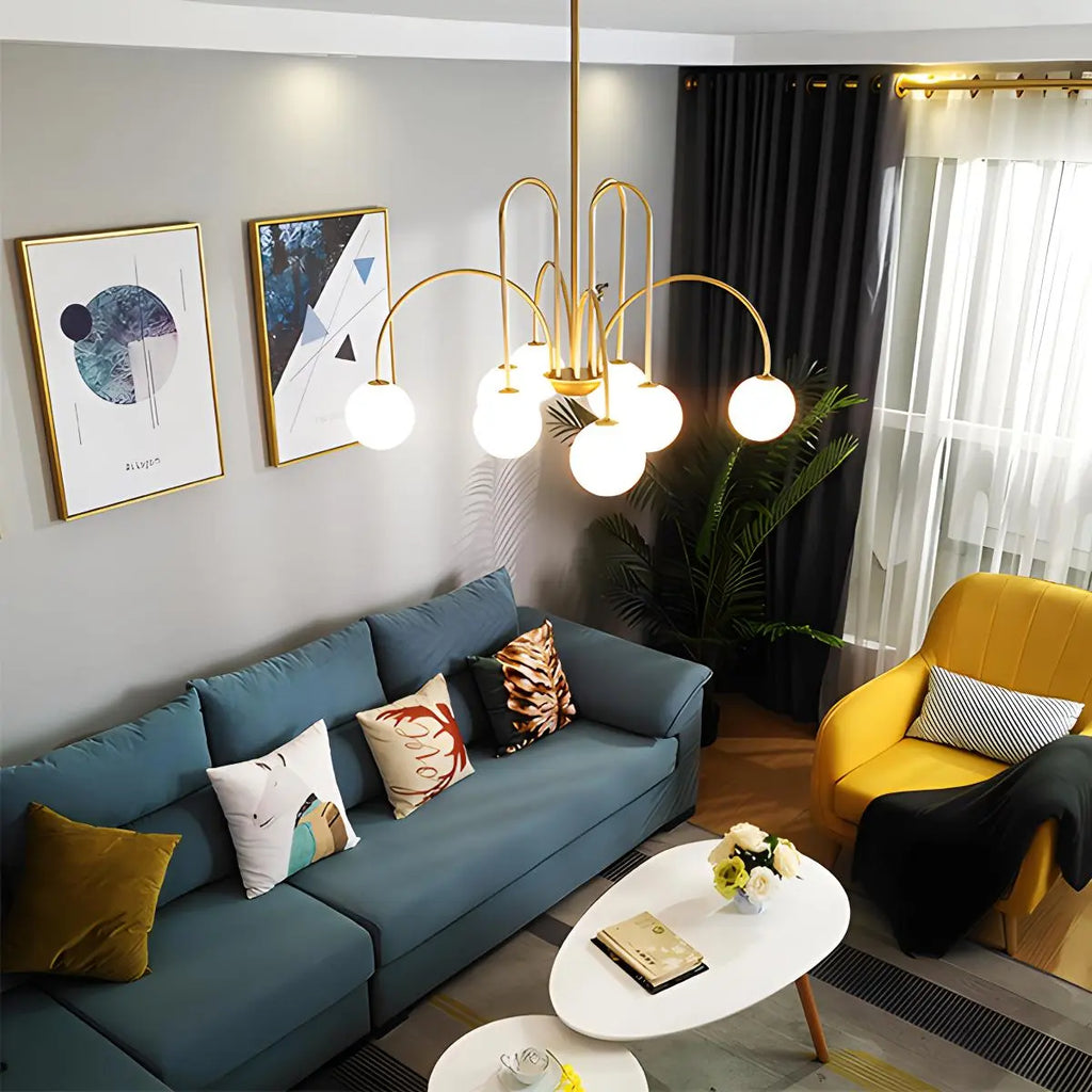 Avi Double Layer Glass Chandelier | Desfino