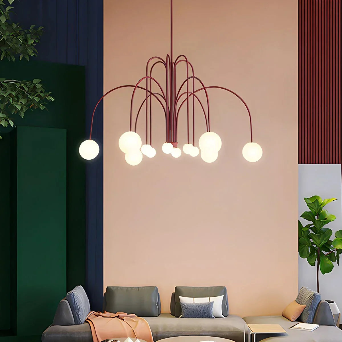 Avi Double Layer Glass Chandelier | Desfino