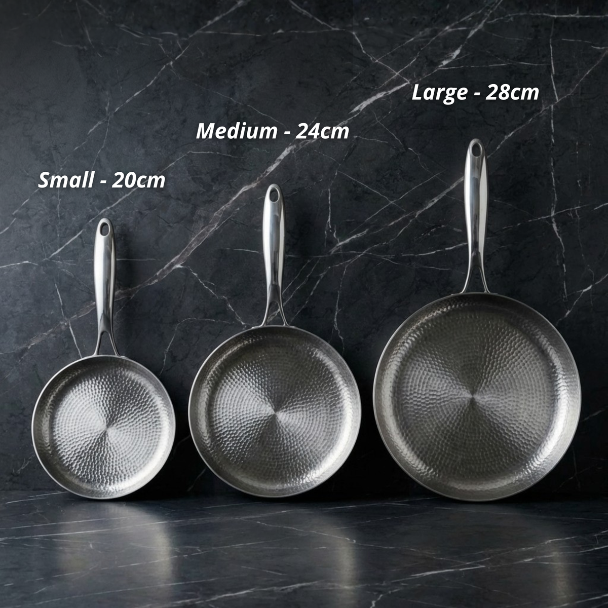 Pure Titanium Frying Pan — Deep, Scratch-Resistant, Multiple Sizes - Desfino