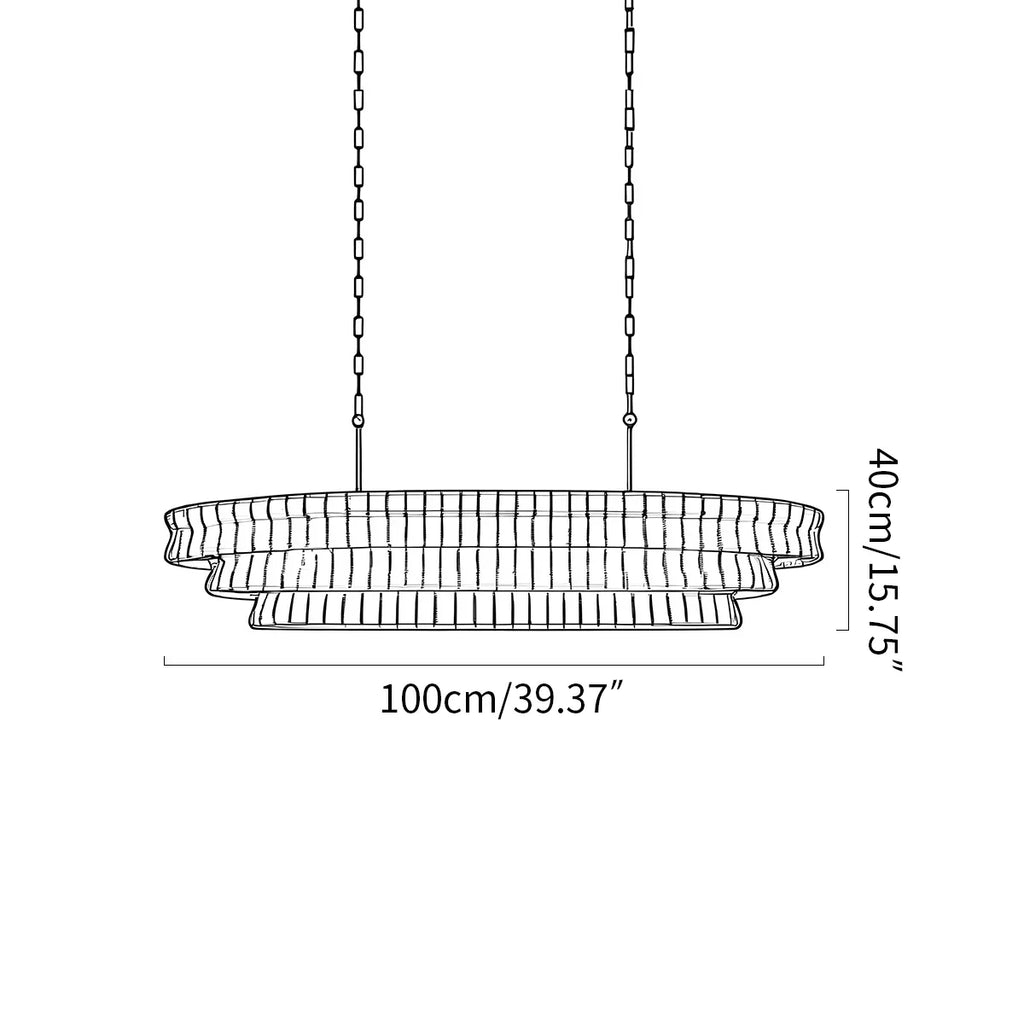 Luxuriöser mehrschichtiger Murano-Glaskronleuchter in Ringform | Desfino