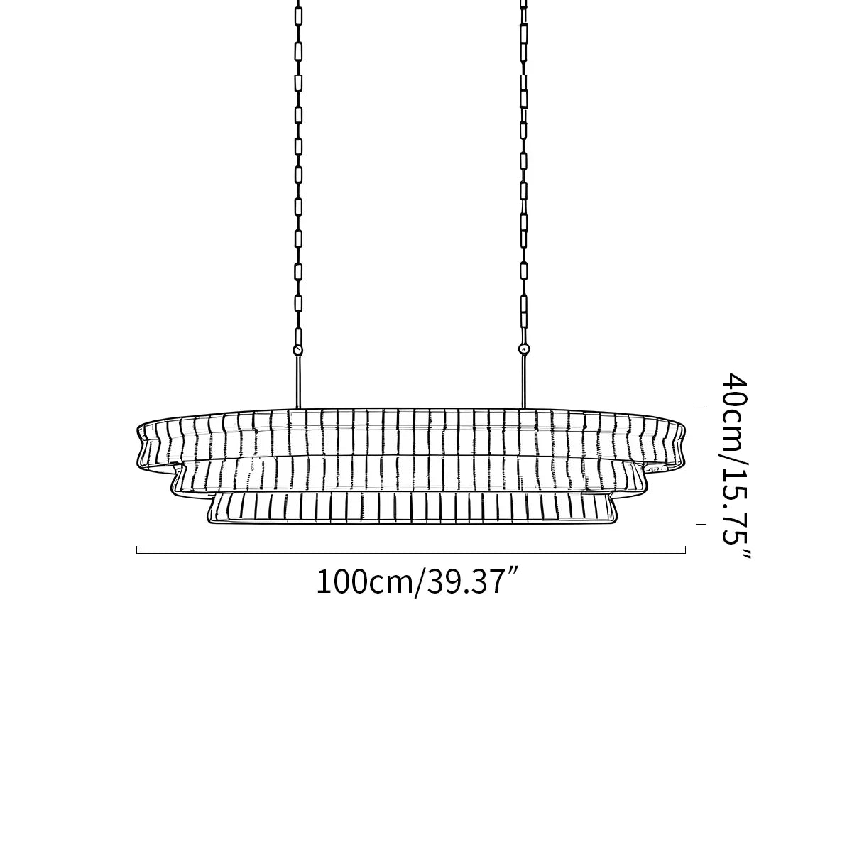 Luxuriöser mehrschichtiger Murano-Glaskronleuchter in Ringform | Desfino