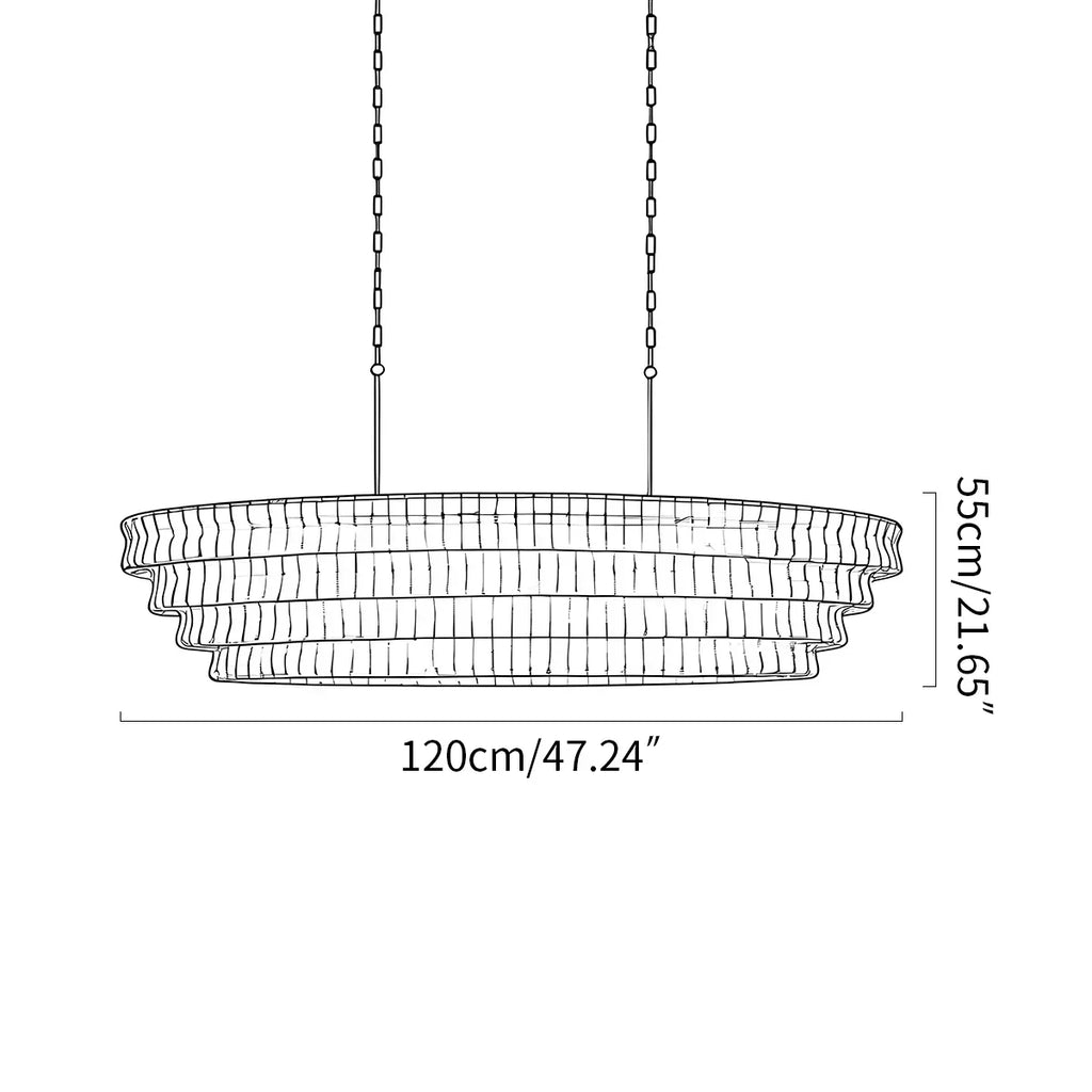 Luxuriöser mehrschichtiger Murano-Glaskronleuchter in Ringform | Desfino
