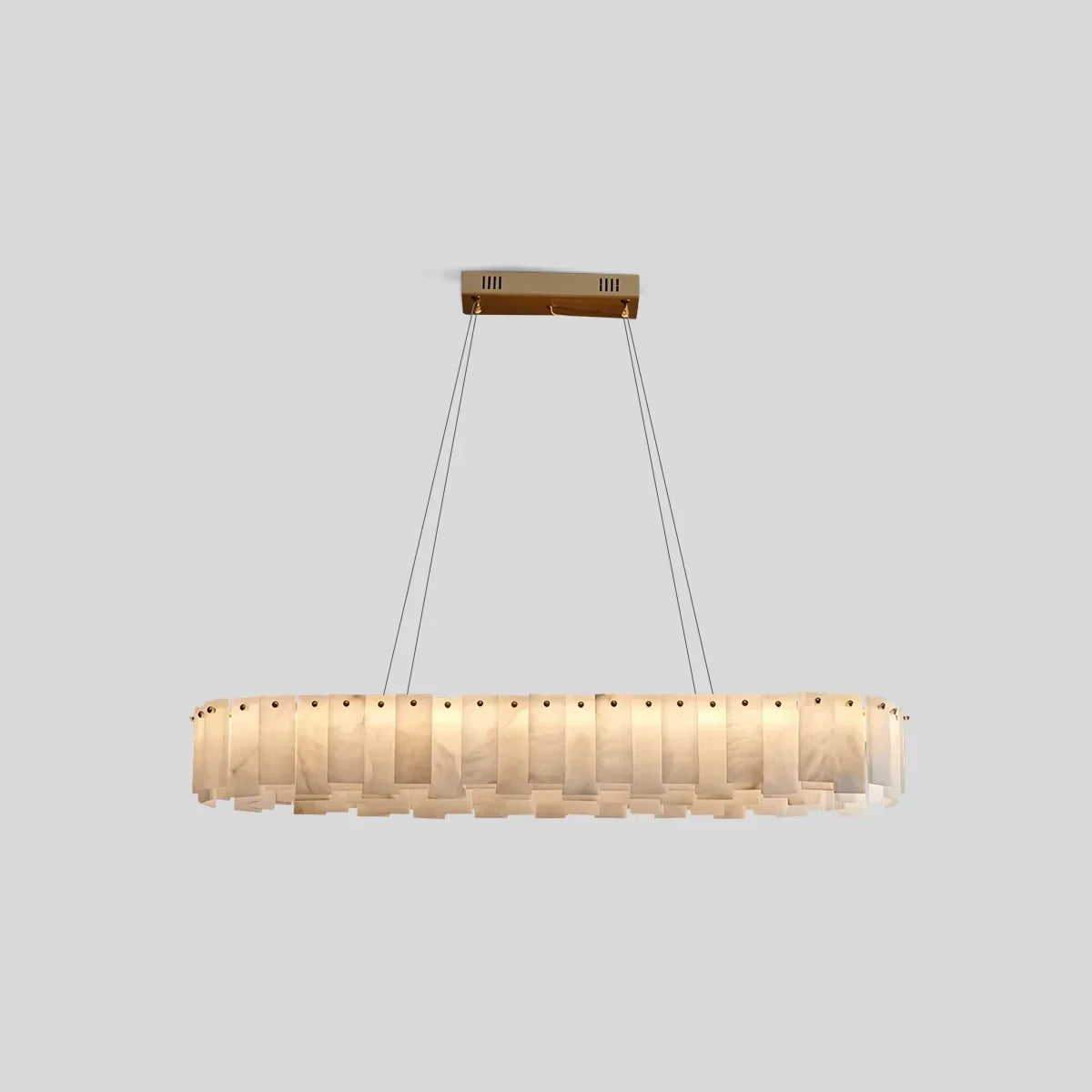 Modern Ring Spanish Alabaster Chandelier for Living Room | Desfino