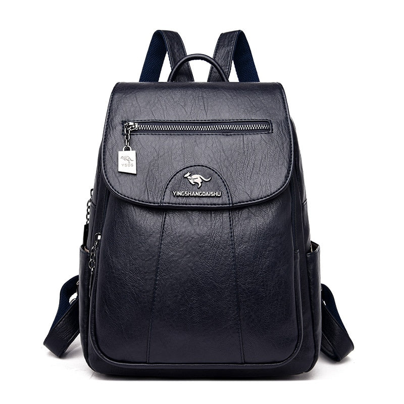 Mochila de Senhora Aurelia em Pele — Transporte Estruturado para o Dia a Dia - Desfino